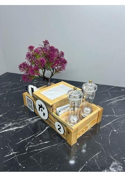 Luxury Masaüstü Doğal Ahşap Dispanser Peçete Organizer Menej Takımı 1 Adet fiyatları