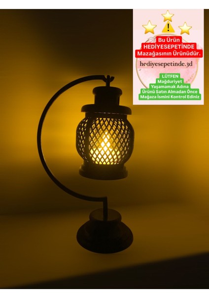 Luxury Dekoratif Çay Yanı Şamdan Mumluk (Led Mum Dahil) 1 Adet fiyatları