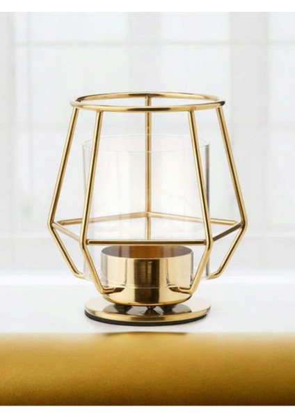 Luxury Ayaklı Gold Lux Şamdan 1 Adet