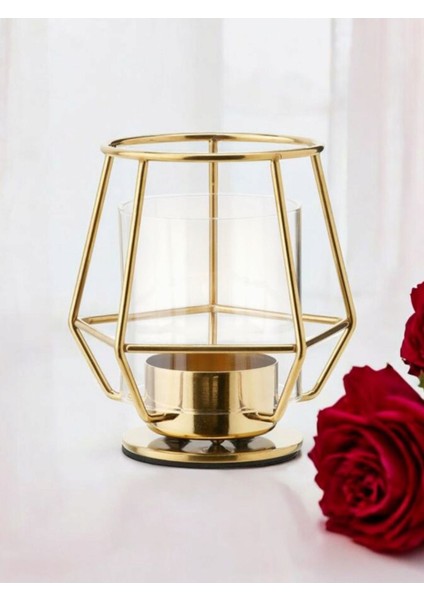 Luxury Ayaklı Gold Lux Şamdan 1 Adet