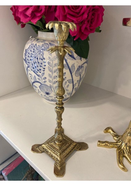 Luxury Pirinç Şamdan 1 Adet