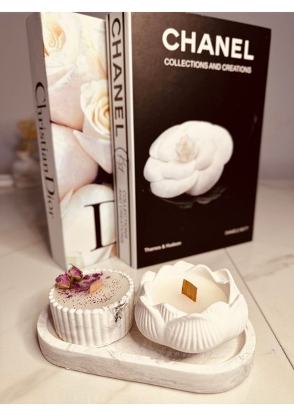 Luxury Lotus Mumluk Set Tabaklı 1 Adet