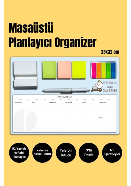 Luxury Masaüstü Planlayıcı Organizer Set |23X32CM| Fonksiyonel, Şık Masaüstü Planlayıcı 1 Adet fiyatları