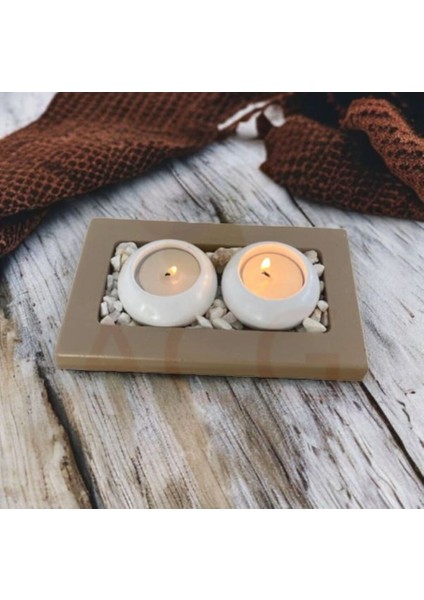 Luxury 3'lü Set Kırık Beyaz Renk Boyanabilir Dekoratif Tepsili Tealight Mumluk Pinterest Bohem Iskandinav 1 Adet