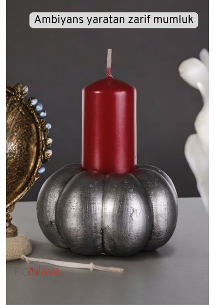 Luxury Şamdan Mumluk Dekoratif Mumluk Tealight Mumluk Gümüş Eskitme Renk Model 34 1 Adet indirimleri