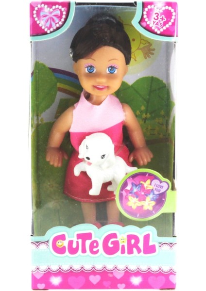 Luxury Yeni Cute Girl Köpek Figürlü Kumral Mini Bebek Kampanya!!! 1 Adet fiyatları