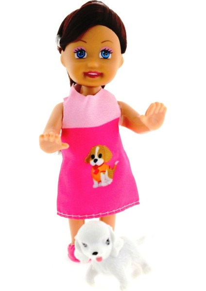 Luxury Yeni Cute Girl Köpek Figürlü Kumral Mini Bebek Kampanya!!! 1 Adet modelleri