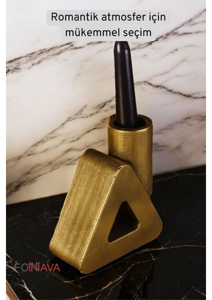 Luxury Şamdan Mumluk Dekoratif Mumluk Tealight Mumluk Altın Eskitme Renk Model 6 1 Adet