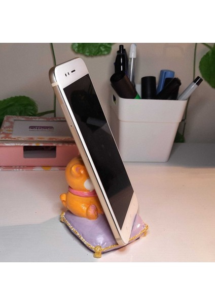 Luxury Sevimli Köpek Figürlü Telefon Tutacağı Telefon Standı,masa Üstü Telefon Tutucu 1 Adet modelleri