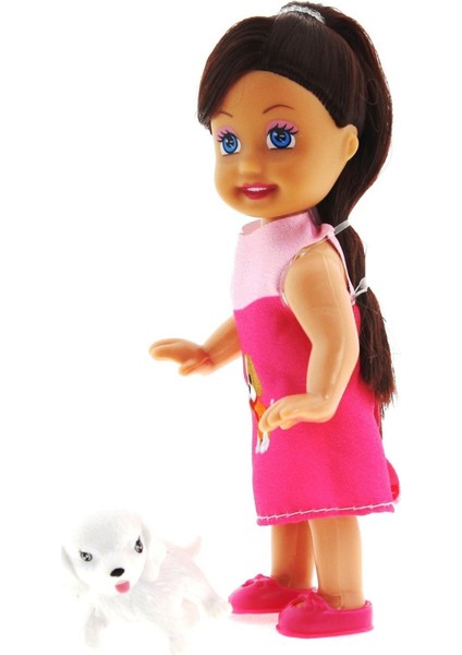 Luxury Yeni Cute Girl Köpek Figürlü Kumral Mini Bebek Kampanya!!! 1 Adet fırsatları