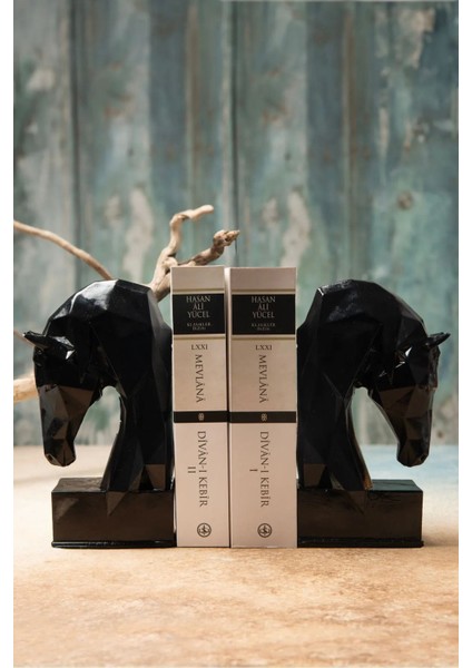 Luxury Arthome Dekoratif Siyah Kübik At Kitap Tutucu 1 Adet