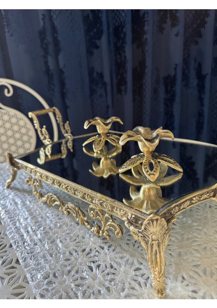 Luxury Esterhomedecor 2 Li Pirinç Mumluk 1 Adet