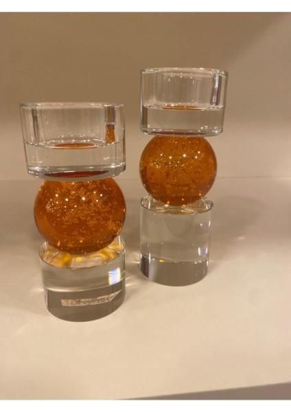 Luxury 2'li Mumluk Kristal Oranje 1 Adet fırsatları