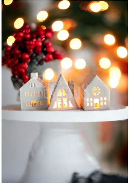 Luxury 3lü Ev Mumluk Dekoratif Beton Mumluk Tealight Mumlar Dahildir 1 Adet modelleri