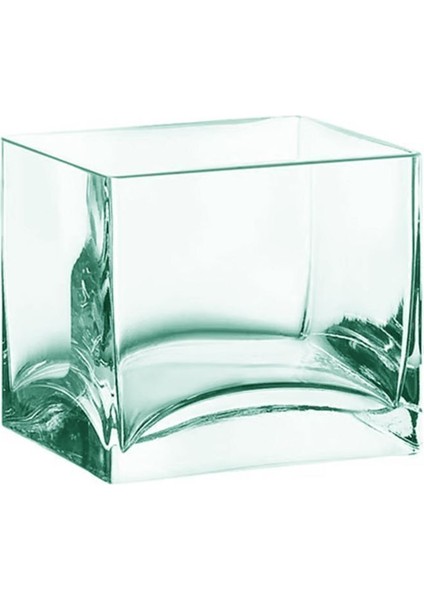 Luxury Dekoratif Yeşil Cam Mumluk 8 x 8,5 x 10 cm 1 Adet