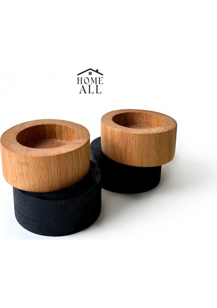 Luxury Ahşap Mumluk 2'li 1 Adet