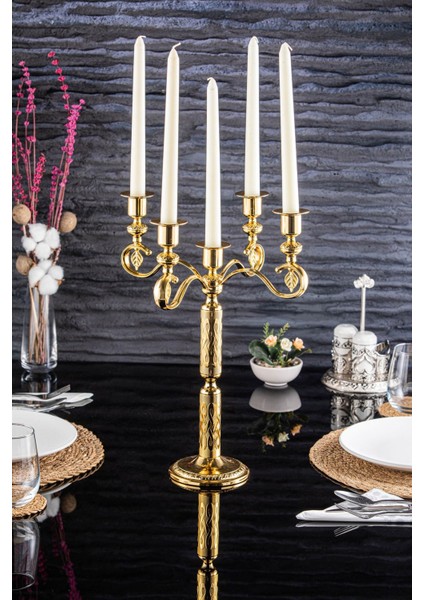 Luxury Burma 5'li Şamdan (348-K-5) 1 Adet
