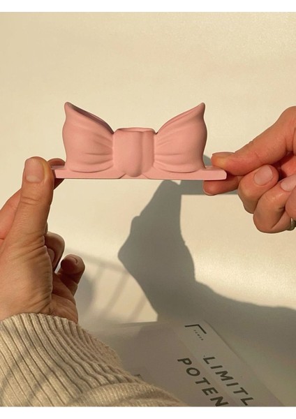 Luxury 2 Li Mumluk Pembe Renk Fiyonk Desen Hediyelik Eşya Ev Dekor 1 Adet fiyatları
