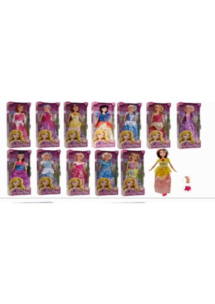 Luxury 12 Adet Fiyatıdır Barbie Şık Bebek 12 Li Şık Giyinimli Parlak Kıyafetli 29 cm Bebek 1 Adet