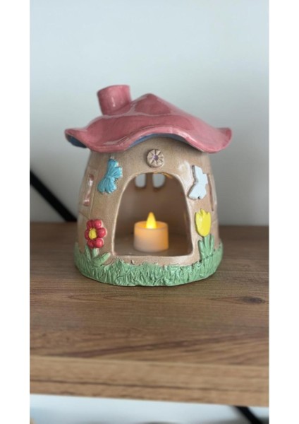 Luxury Seramik Hobbit Ev Mumluk 1 Adet