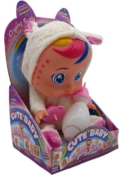 Luxury Cute Ağlayan Emzikli Biberonlu Bebek 1 Adet