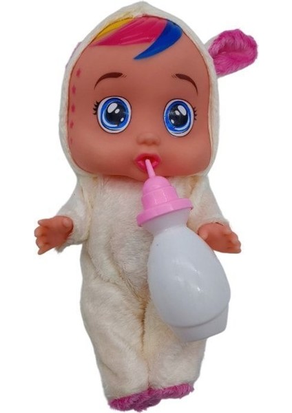 Luxury Cute Ağlayan Emzikli Biberonlu Bebek 1 Adet