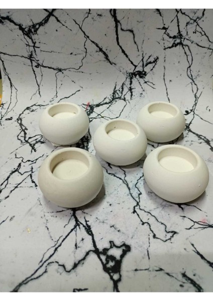 Luxury Dekoratif Yuvarlak Tealight Mumluk – Çok Amaçlı Kullanım (5’li Set) 1 Adet