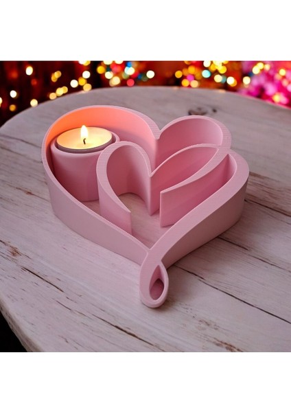 Luxury Iki Kalp Tealight Mumluk - Romantik ve Şık Tasarım 1 Adet modelleri