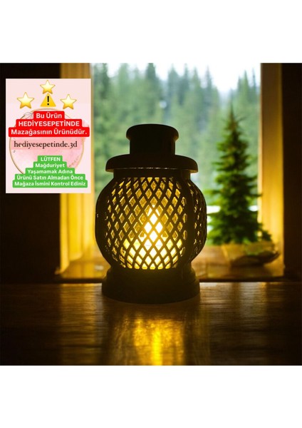 Luxury Çay Yanı Şamdan Mumluk (Led Mum Dahil) 1 Adet