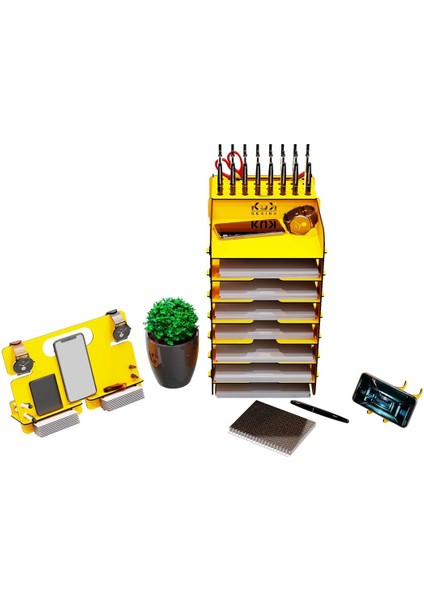 Luxury Robinia A4 Evrak Rafı Ofis Masaüstü Organizer Düzenleyici 3'lü Set 1 Adet
