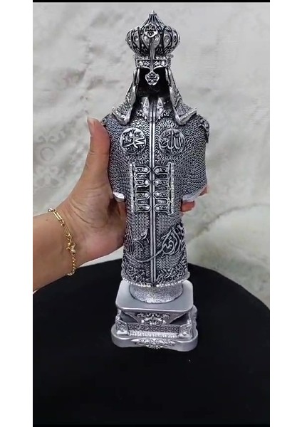 Luxury Zırh Biblo 32 cm Gümüş 1 Adet