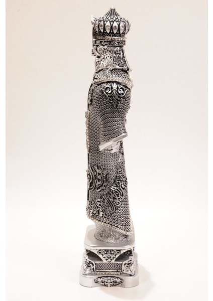 Luxury Zırh Biblo 32 cm Gümüş 1 Adet