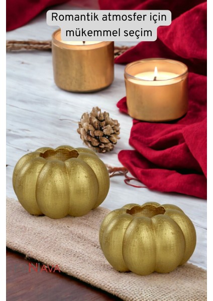 Luxury Şamdan Mumluk Dekoratif Mumluk Tealight Mumluk Altın Renk Model 34 1 Adet