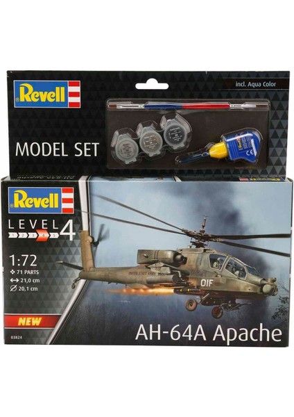 Luxury 1:72 AH-64A Apache VBU63824 1 Adet