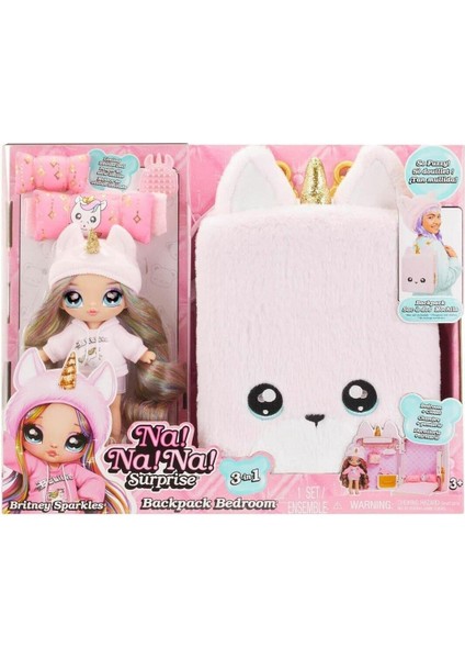 Na! Na! Na! Surprise Backpack Bedroom Unicorn Bebek Britney Sparkles Oyun Seti 1 Adet