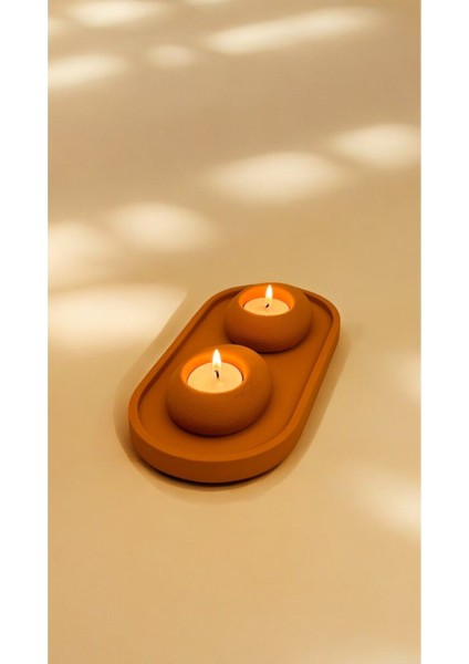 Luxury El Yapımı 3'lü Tealight Mumluk Seti – Dekoratif Şamdan & Mumluk – Spa, Meditasyon ve Ev Dekorasyonu 1 Adet