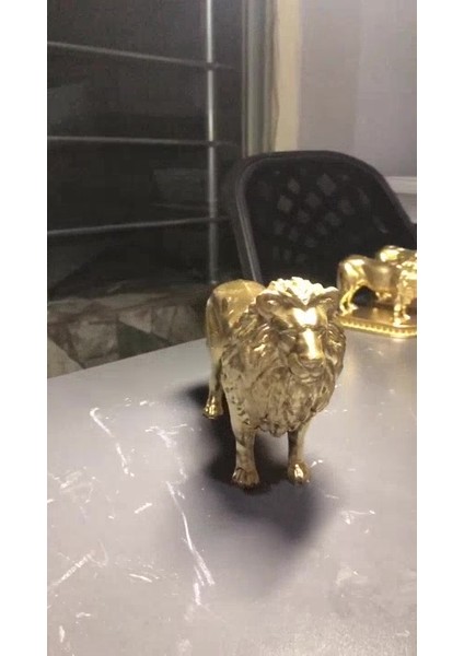 Luxury Dekoratif Altın Aslan Biblo/heykel 1 Adet
