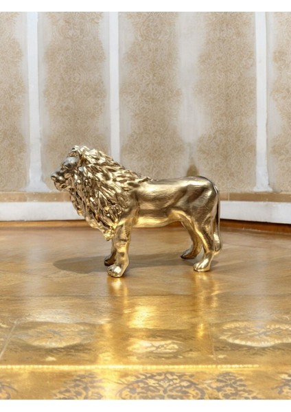 Luxury Dekoratif Altın Aslan Biblo/heykel 1 Adet