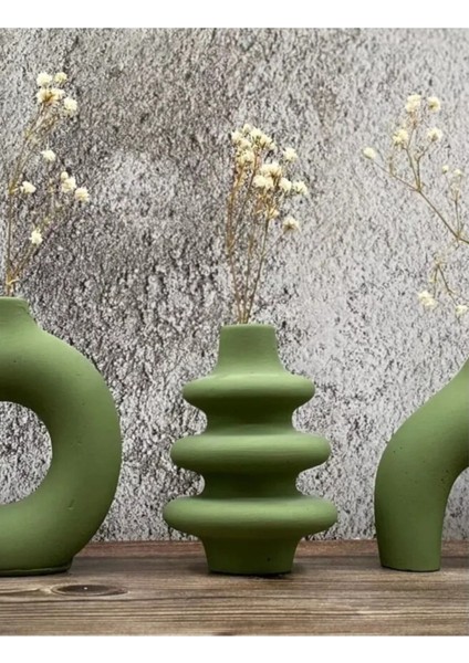 Luxury Minimal Üçlü Süs Takım, Vazo, Ev Dekorasyon Ürünü, Hediyelik Ev Eşyası, Biblo Süs (10CM) 1 Adet fiyatları
