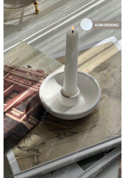 Luxury Vernikli(Wax) Dekoratif Kum Desenli Tütsülük, Mumluk, Palo Santo Tütsülük 1 Adet