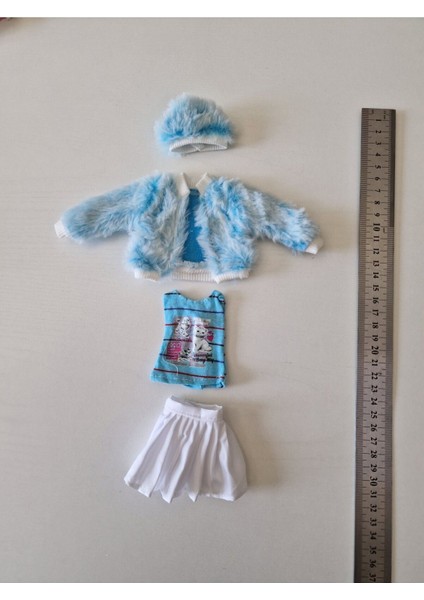 Luxury Hobi Kafe Oyuncak Bebek 4 Lü Kıyafet Seti (Boyutları Barbie Oyuncak Bebekler Için Uygundur) 1 Adet