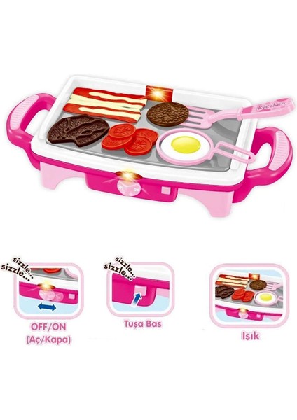 Luxury QF2908P-1 QF2908G-1 Işıklı Sesli Aksesuarlı Teppanyaki Izgara Boyutu: 13X31X7 cm 1 Adet fiyatları
