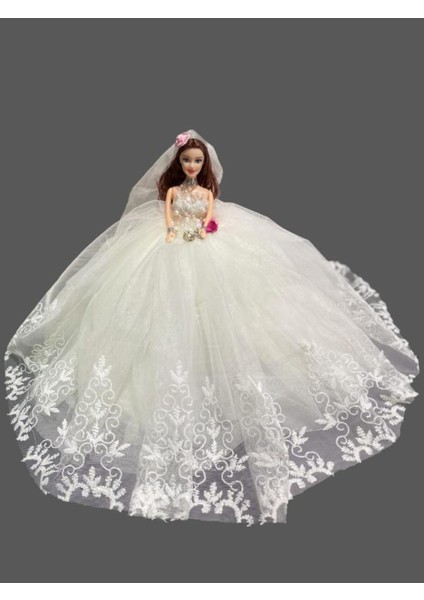 Luxury Gelinlikli Oyuncak Bebek 25 cm Özel ve El Yapımı 1 Adet