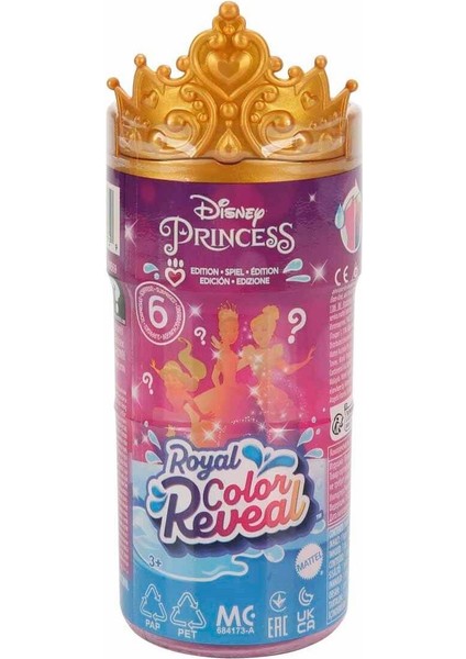 Luxury Disney Princess Color Reveal Renk Değiştiren Ana Karakter Bebekler HMB69 1 Adet