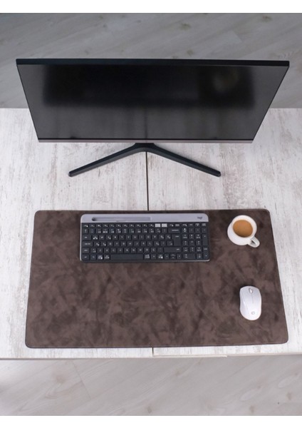 Luxury Masa Pedi (70*40 Cm) Ofis Masa Koruyucusu, Ev Çalışma Masası Koruyucu, Mouse Pad ,kahverengi 1 Adet