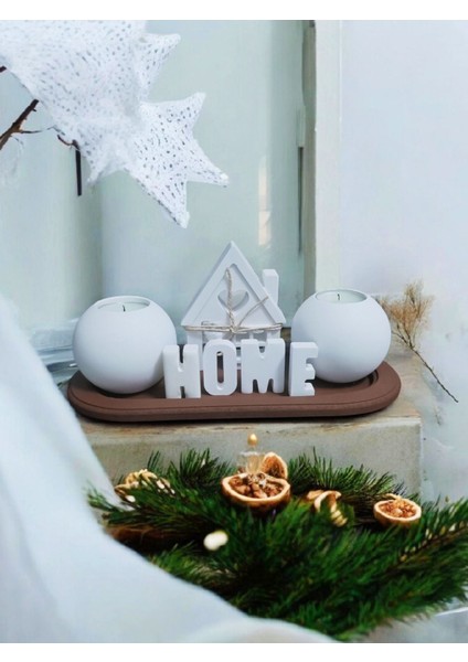 Luxury Tasarım Konsol Üstü Home Mumluk Set 1 Adet
