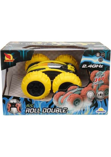 Luxury Roll Double 360 Derece Dönen Uzaktan Kumandalı Araba 16 cm 1 Adet