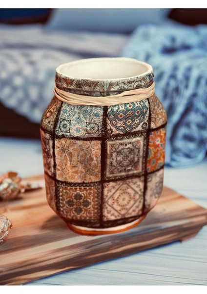 Luxury Mozaik Tasarım Kavanoz 1 Adet