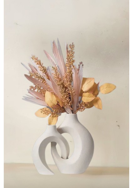 Luxury 2 Li 16CM Iskandinav Tarzı Bohem Vazo Pinterest Pampas Vazosu Dekoratif Salon Aksesuarı Masa Süsü 1 Adet
