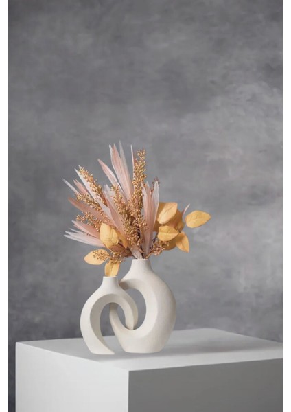 Luxury 2 Li 16CM Iskandinav Tarzı Bohem Vazo Pinterest Pampas Vazosu Dekoratif Salon Aksesuarı Masa Süsü 1 Adet